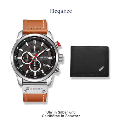 Curren Titan Edition™ Uhr + Exklusive Slim-Geldbörse aus Leder