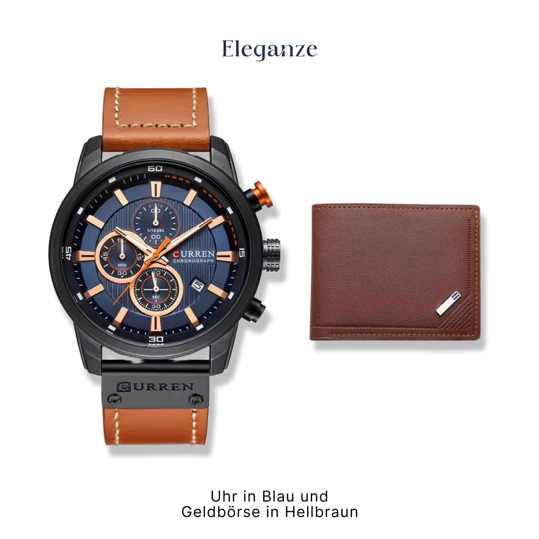 Curren Titan Edition™ Uhr + Exklusive Slim-Geldbörse aus Leder